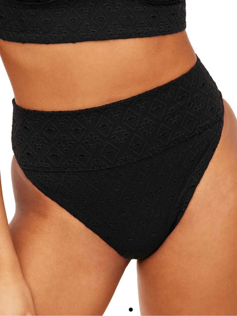 Adore Me High-Waist Tummy Control Black Women's Swim Bottoms